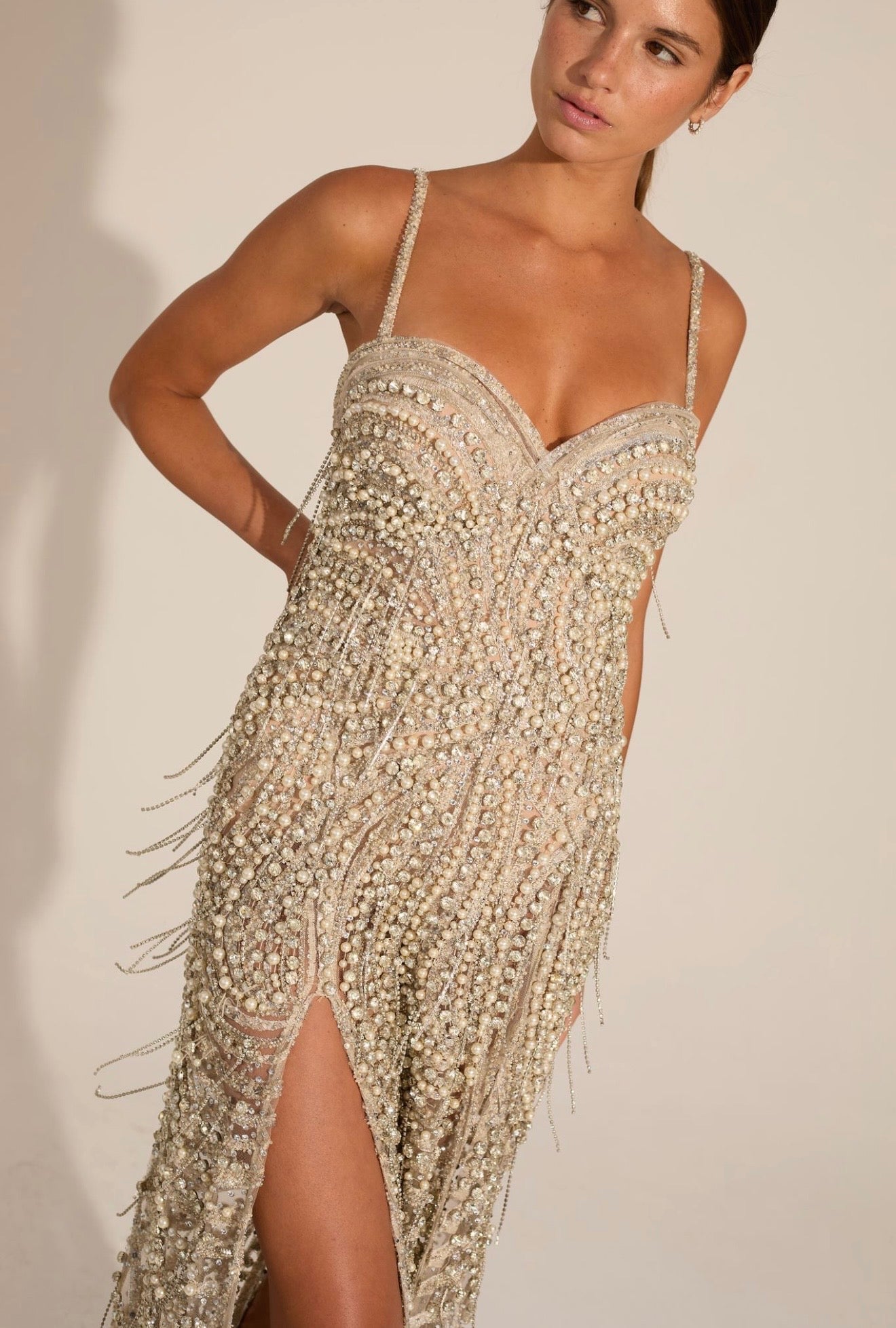 Hand-beaded Crystal Dress
