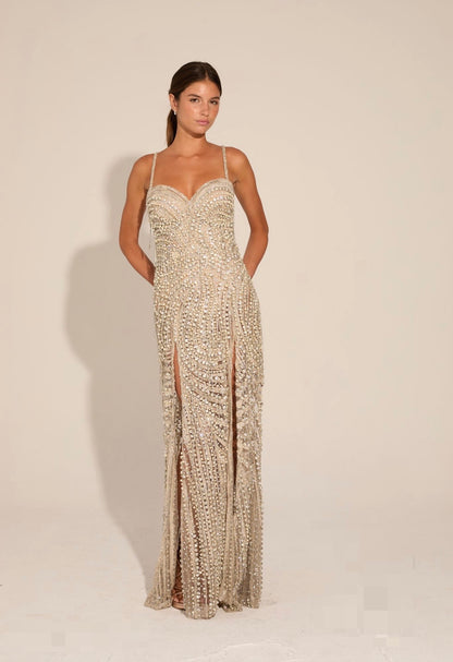 Hand-beaded Crystal Dress