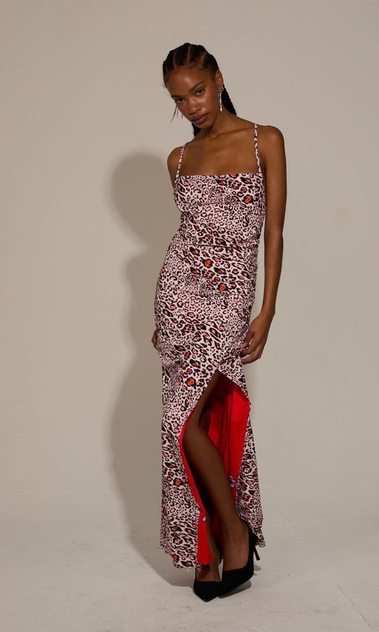 Pink Panther Dress with Red Lining