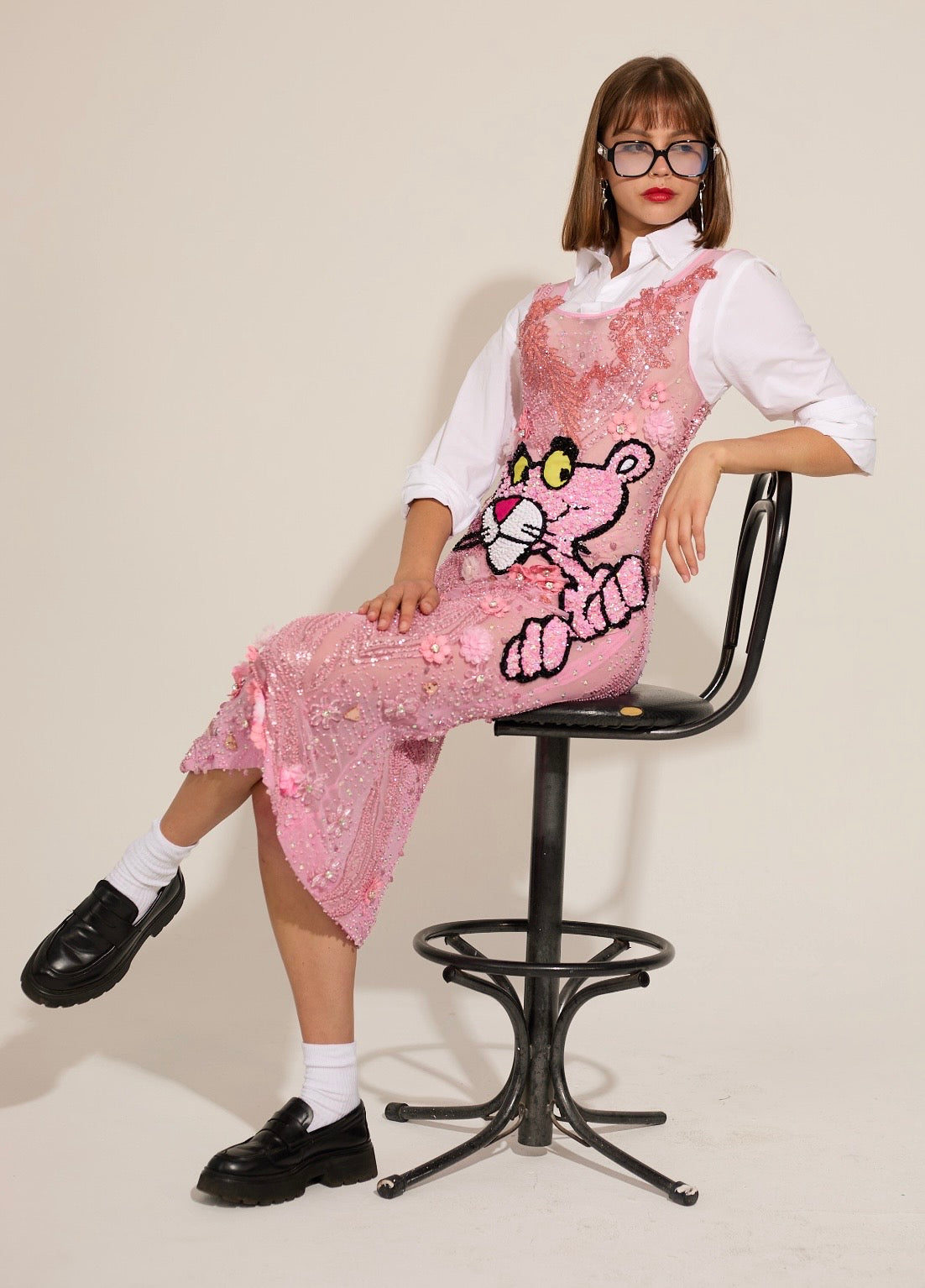 Dress with Pink Panther Face