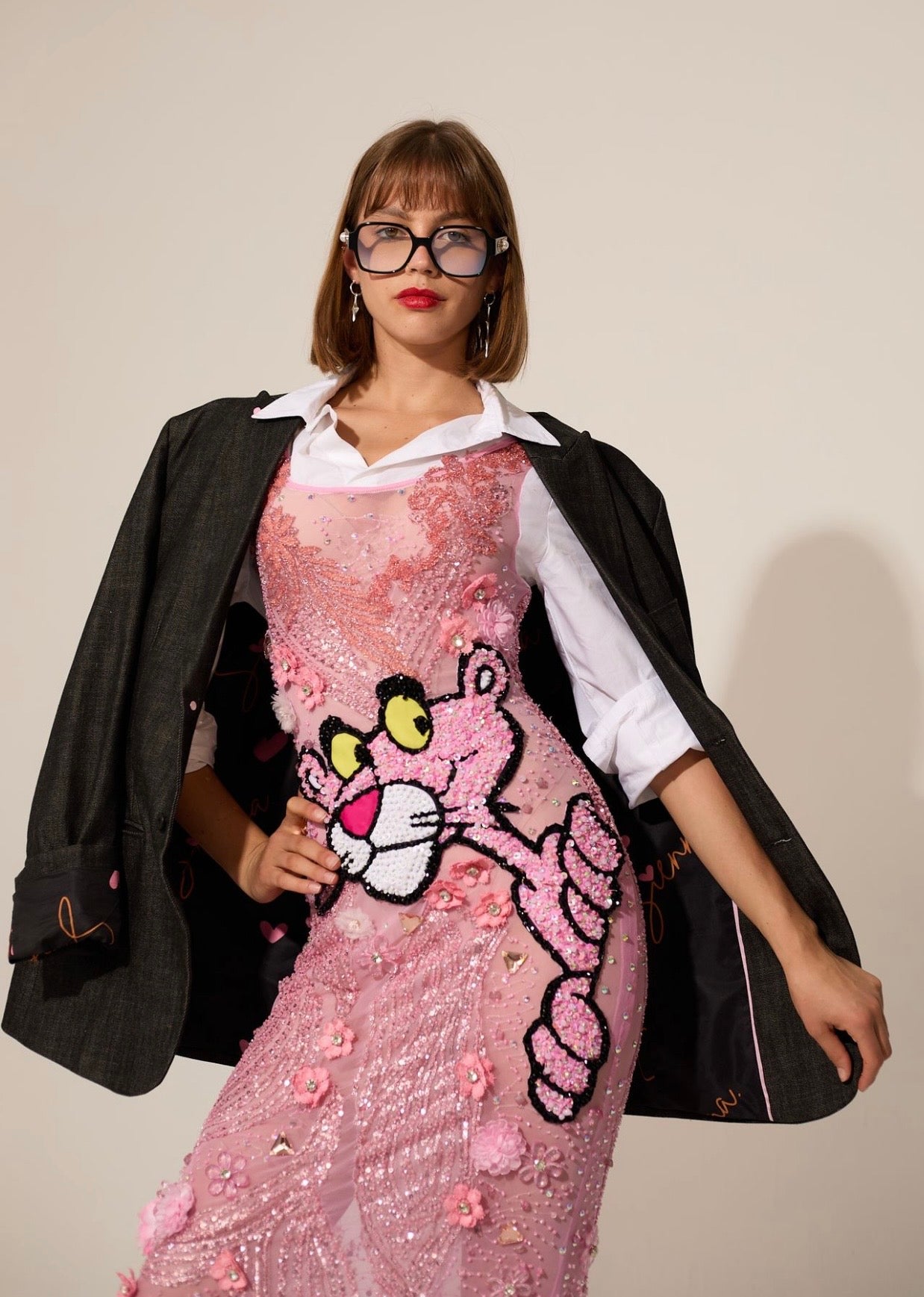 Dress with Pink Panther Face