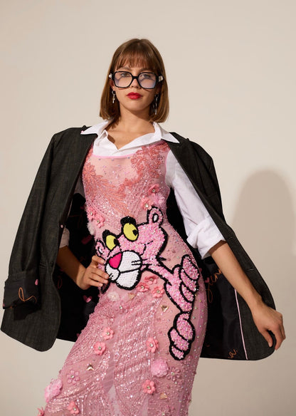 Dress with Pink Panther Face