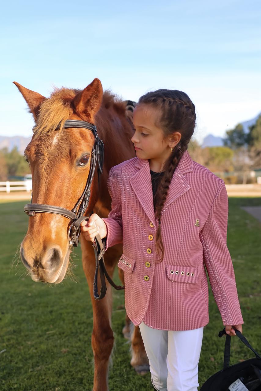 Rider Jacket Pink Metallic Blazer