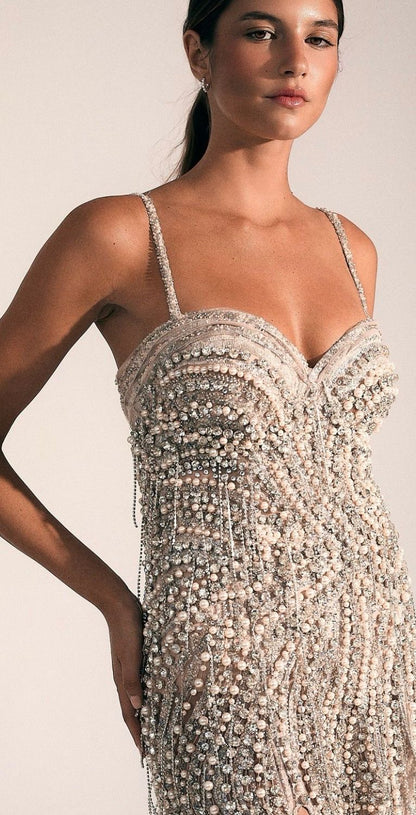 Hand-beaded Crystal Dress